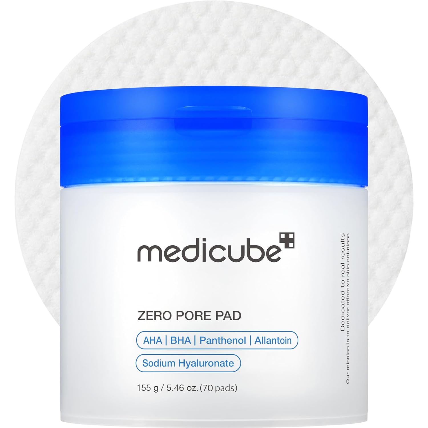 Toner Pads Zero Pore Pad 2.0 | Dual-Textured Facial Exfoliating Pads with 4.5% AHA Lactic Acid and 0.45% BHA Salicylic Acid | Suitable for All Skin Types, Korean Skin Care, 70 Pads (1 Pack)